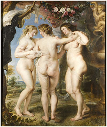 Las tres gracias de Rubens